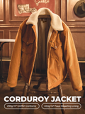 MADEN Men's Corduroy Sherpa Lined Trucker Jacket selected product image