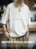 MADEN Heavyweight Knit Polo Shirt with Lapel Collar selected product image