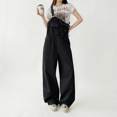 MADEN Women's Black Overall