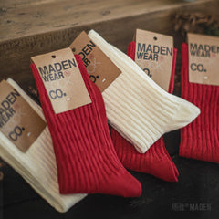 MADEN Knitted Vintage Mid-Calf Sport Socks