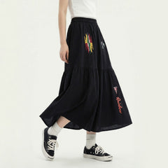 MADEN Navajo Rainbow-Embroidered Skirt