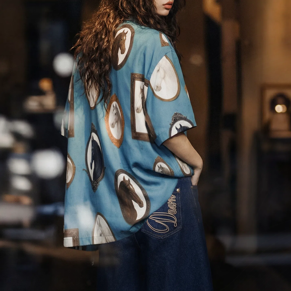 MADEN Women's Vacation Print Shirt
