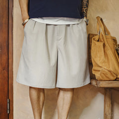 MADEN Minimalistische Old Money Gurkha Faltenweite Bein Shorts