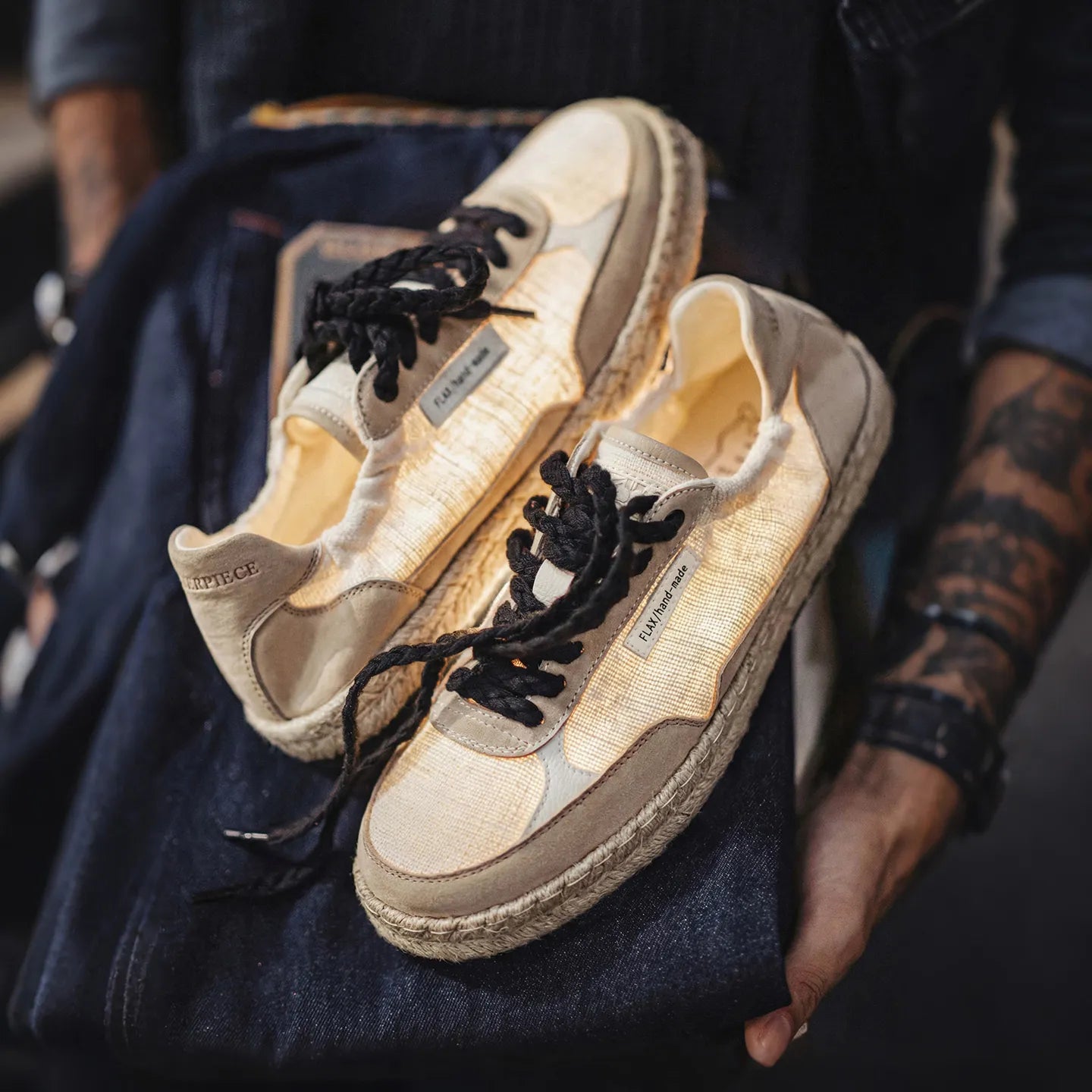 MADEN Woven Linen Fisherman Shoes