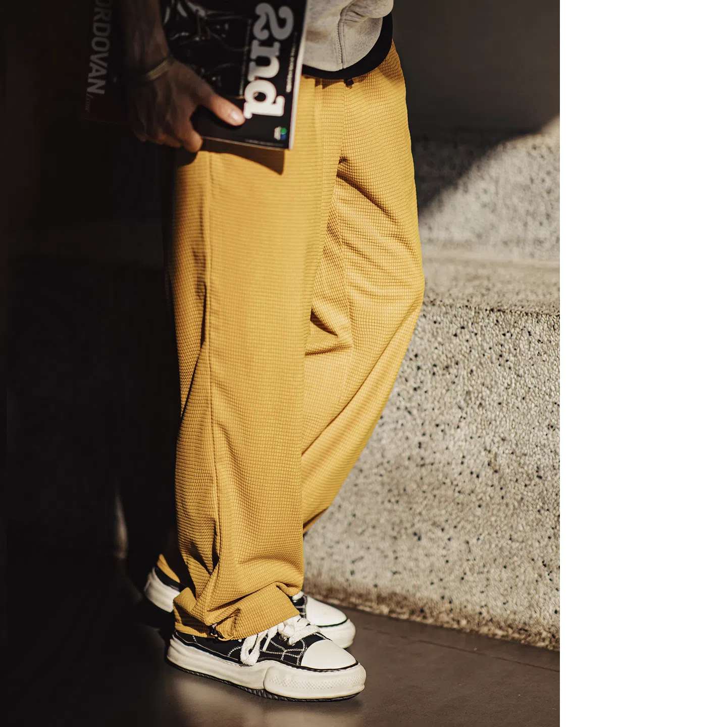 MADEN Karierte Cord-Hose – Relaxed Fit