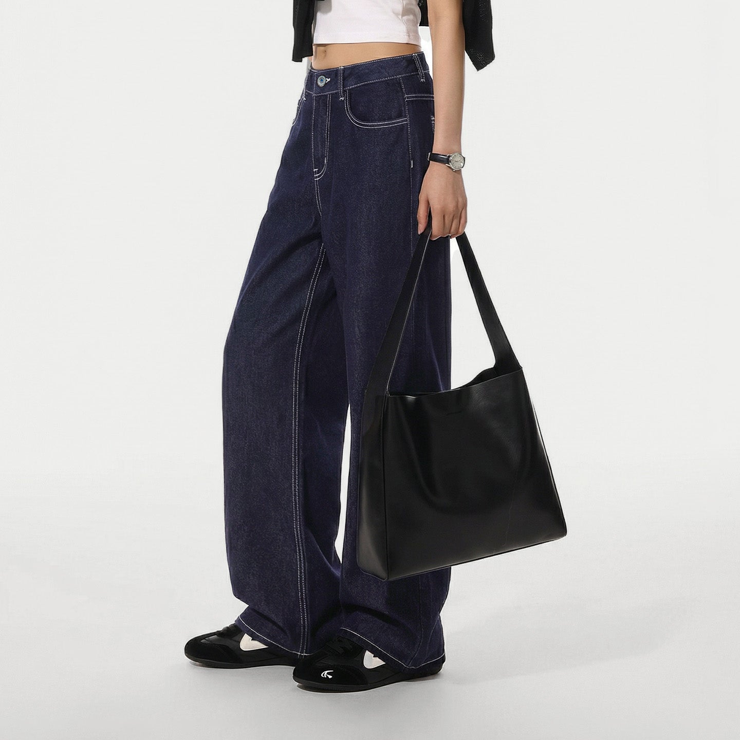 Jeans rectos azules para mujer MADEN