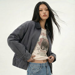 MADEN Women’s Grey Detroit Jacket