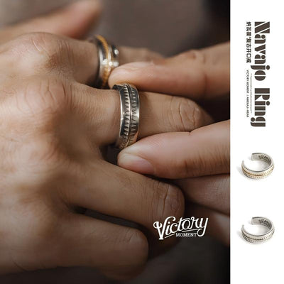 MADEN Navajo Brass Open Ring