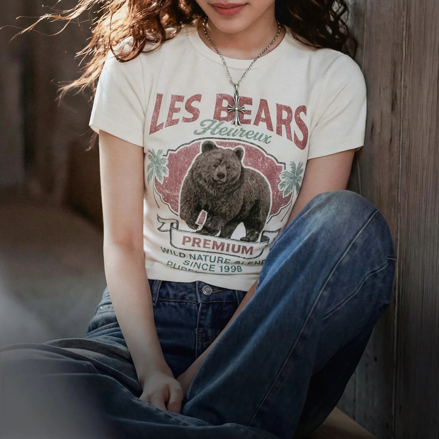 MADEN Women's Quick Dry Print Tee