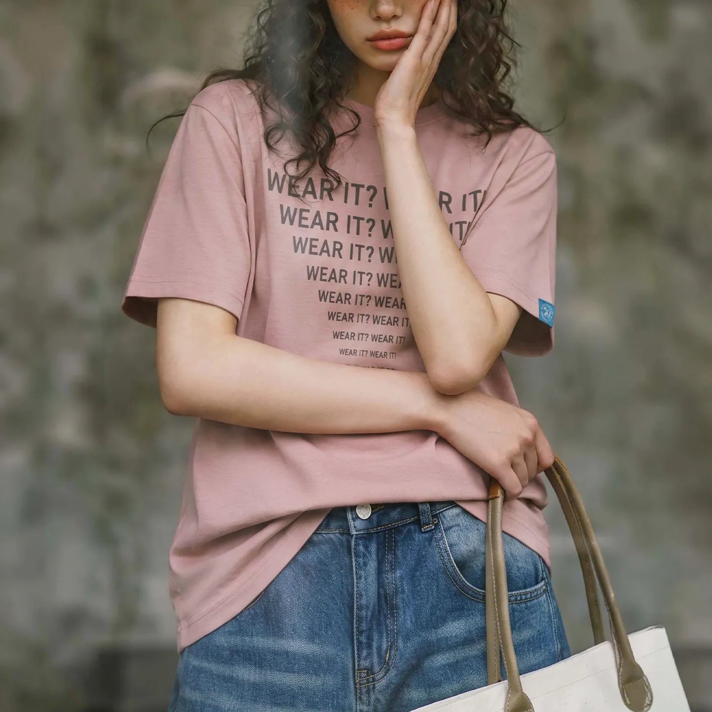MADEN Women's Loose-Fit Printed Lyocell Short-Sleeve T-Shirt