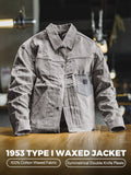Veste rétro MADEN en coton ciré – Manteau imperméable en toile rigide  selected product image