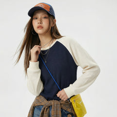 MADEN Damen Waffelstrick T-Shirt