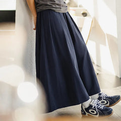 MADEN Damen A-Linien Weite Bein Culotte Hose