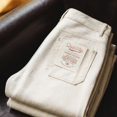 MADEN Clean Fit White Jeans - 417g/m² Cotton