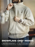 Sweat-shirt à capuche gris pour homme MADEN – Veste polaire épaisse zippée  selected product image