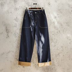 MADEN Paris Buckle Wide-Leg Denim Jeans