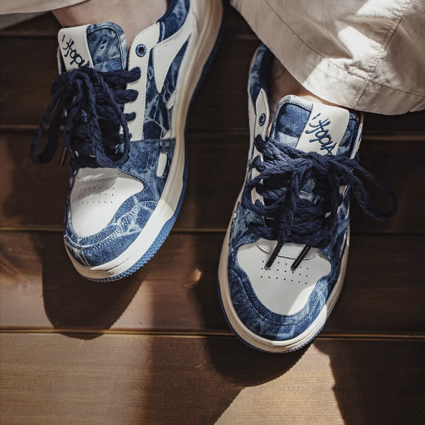 MADEN Retro Tie-Dye Chunky Sneakers for Daily Wear