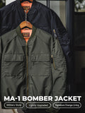 MADEN Men's Classic Flight Nylon Ma-1 Bomber Jacket selected product image