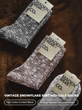 MADEN Men's Snowflake Pattern Knit Casual Socks selected product image