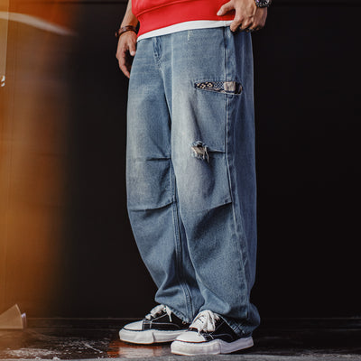 MADEN Paratrooper Distressed Denim Jeans