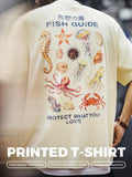MADEN Ocean Fish Print Short-Sleeve T-Shirt selected product image