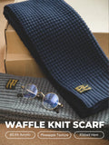 Écharpe rayée en maille de coton pour homme MADEN – Châle chaud en cachemire pour l'hiver  selected product image