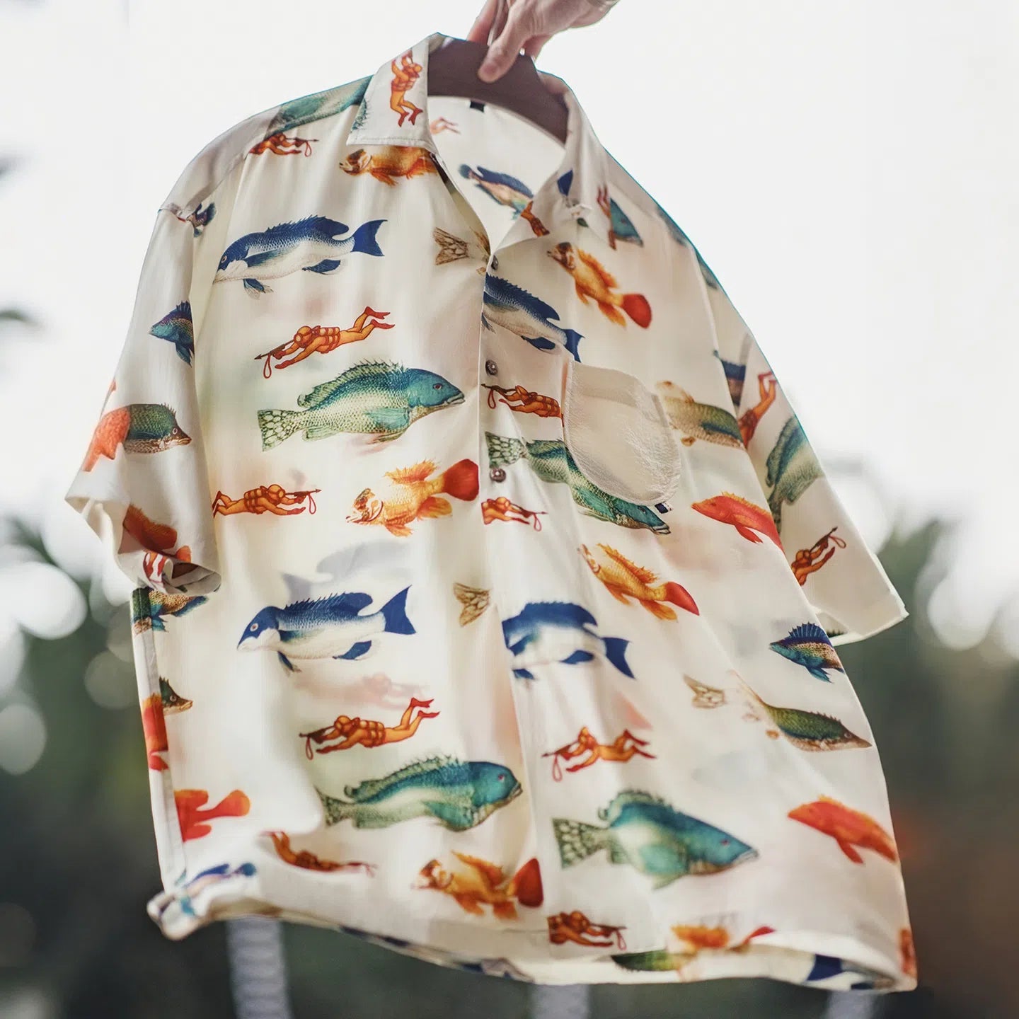MADEN Vintage Cuban Collar Shirt