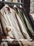 MADEN Men's Plaid-Lined Old-Money Coach Jacket selected product image