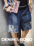 MADEN Boro Patchwork Slub Denim Shorts selected product image