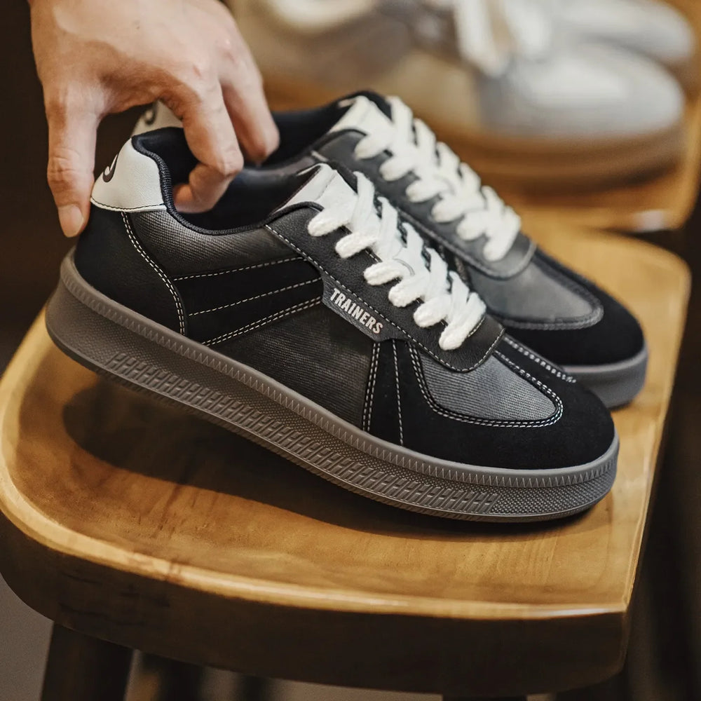 MADEN Retro Chunky Sole Suede Trainer Shoes