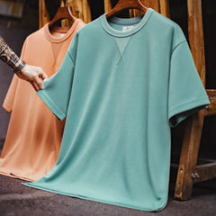MADEN Vintage Ribbed Crewneck T-Shirt