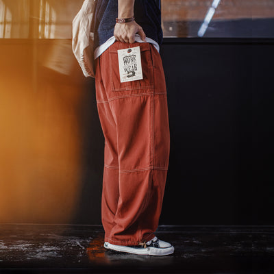 MADEN Contrast-Stitch Cargo Pants