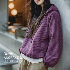 MADEN Damen Pullover Anorak Hoodie