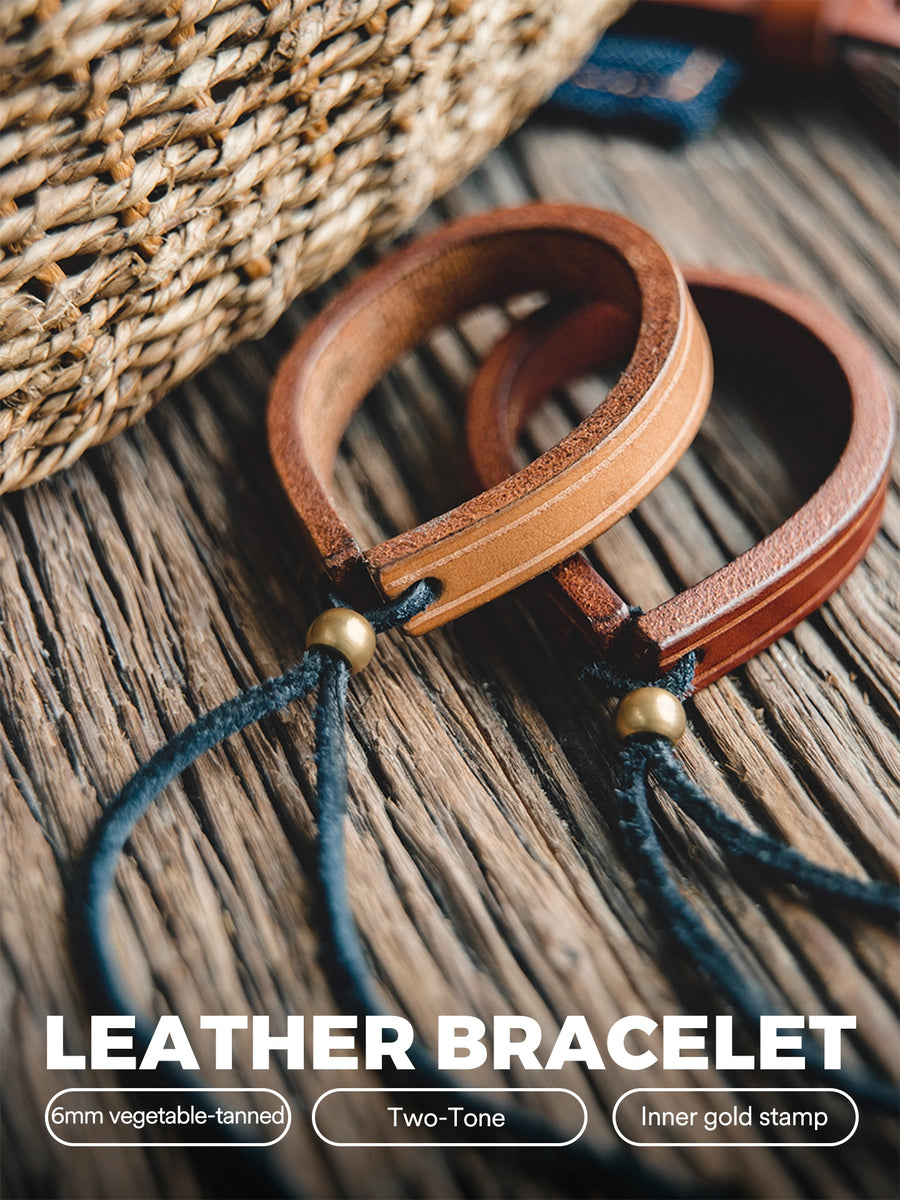 MADEN Vegetable-Tanned Leather Bracelet
