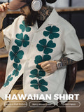 MADEN Men's Four-Leaf Clover Cuban Collar Camp Shirt selected product image