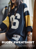Sweat-shirt de rugby brodé pour femme MADEN  selected product image