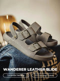 MADEN メンズ 両方向バックル スエード ビーチサンダル selected product image
