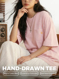MADEN レディースピンクポケット刺繍Tシャツ selected product image