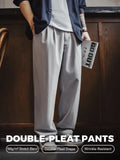 MADEN Men's Classic Pinstripe Heather Wrinkle-Resistant Straight-Leg Pants selected product image