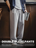 MADEN Men's Classic Pinstripe Heather Wrinkle-Resistant Straight-Leg Pants thumbnail