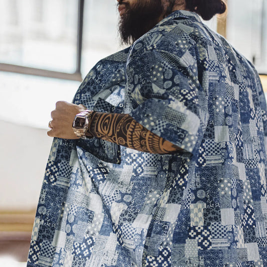 MADEN Men's Boro Denim Shirt