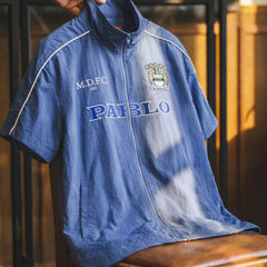 MADEN Kontrastnaht Cityboy Kurzarm Coach-Jacke