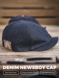 MADEN  13.5oz Denim Short Brim Flat Cap selected product image