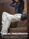MADEN Women's Heavyweight Cotton Striped Jogger Sweatpants selected product image