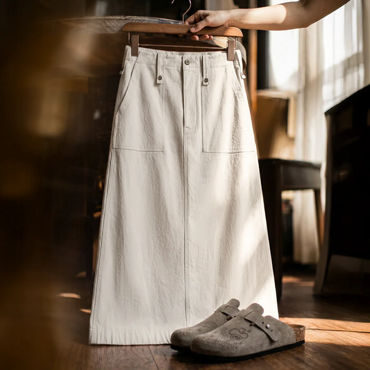 MADEN Women's High Waist Cargo Skirt