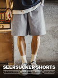 MADEN Men's Linen Seersucker Loose-Fit Casual Shorts selected product image