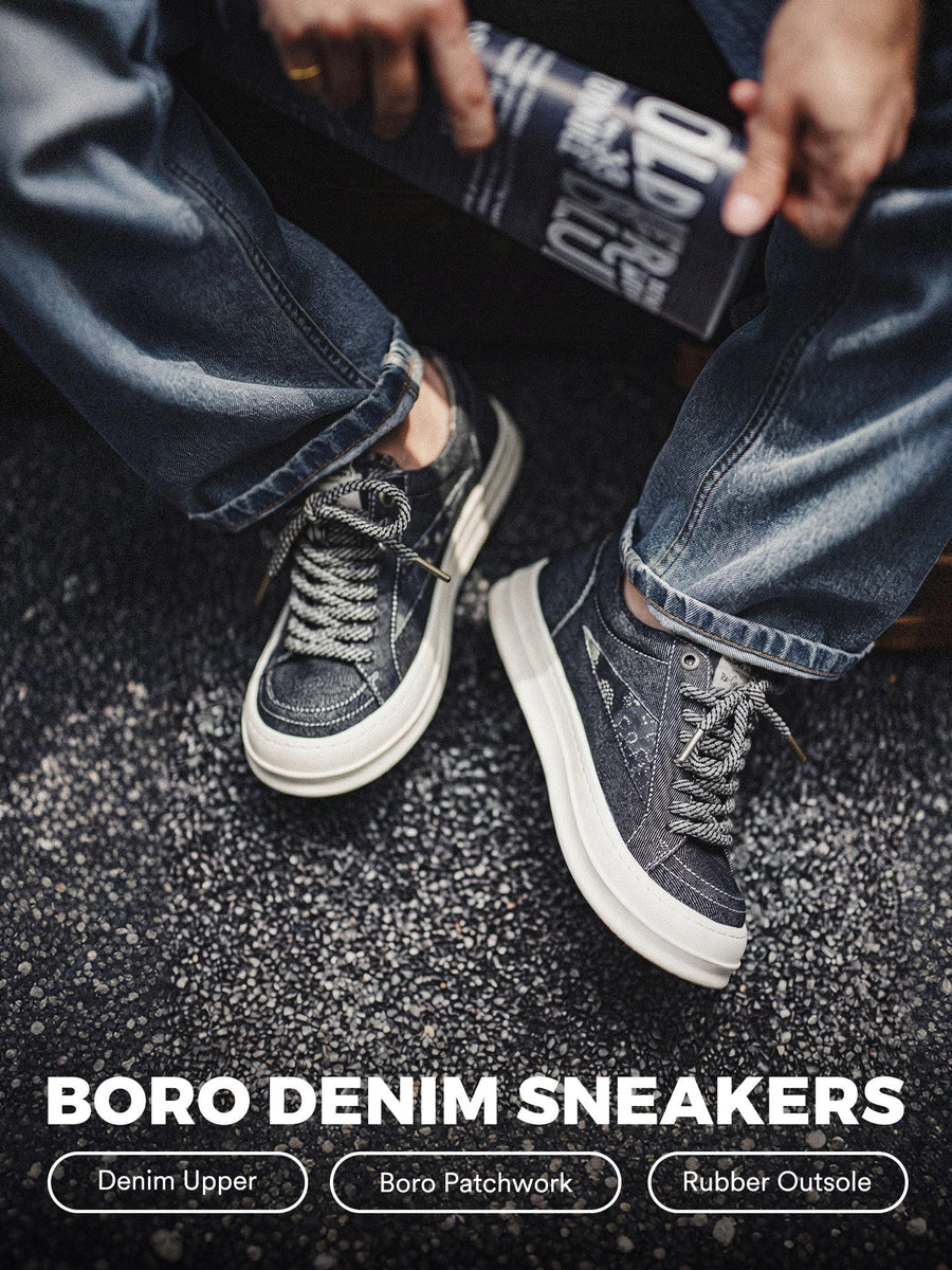 MADEN Men's Vintage Cloth Canvas Ro Style Sneakers