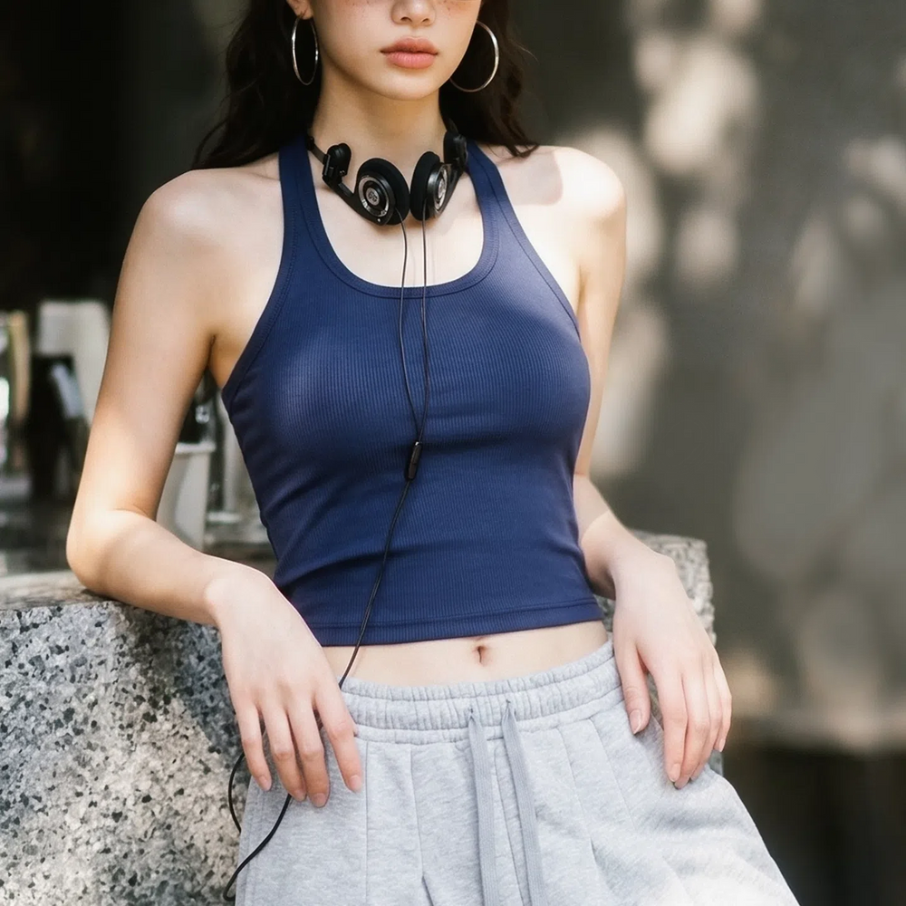 MADEN Women's Halter Bra Crop Top
