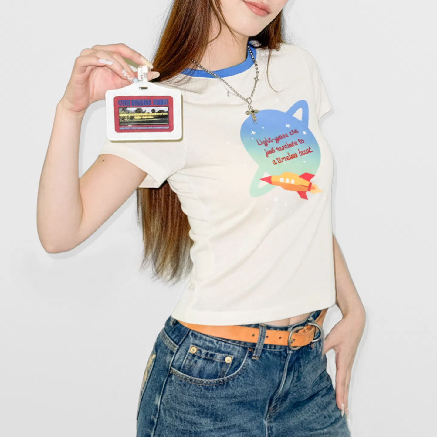 Camiseta ringer estampada de lyocell MADEN