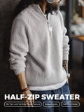 MADEN Men's Heavyweight Cotton Half-Zip Knit Sweater selected product image
